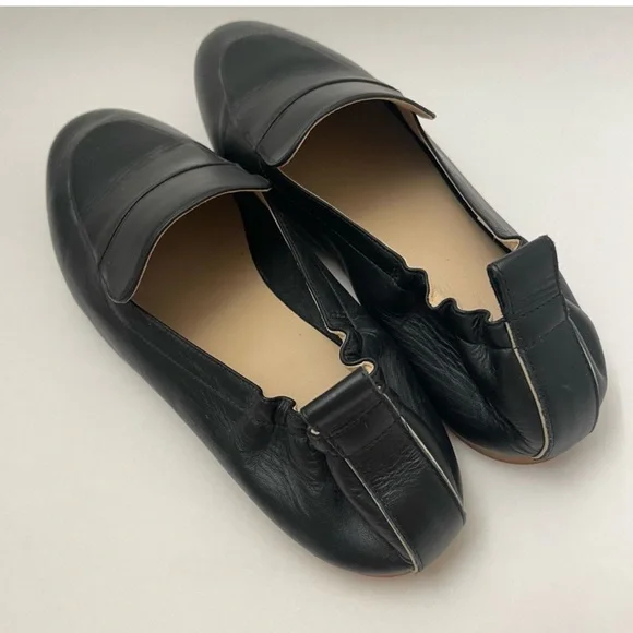 Everlane Black Leather Slip-On Loafers The Day Glove with Elastic Heel Size 11 - Picture 4 of 11
